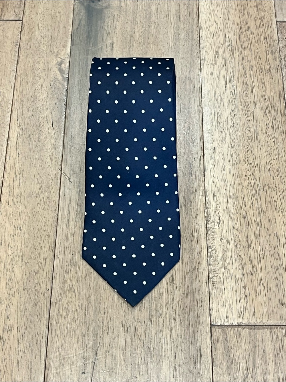 Classic Navy Polka Dot Tie - Men Accessories